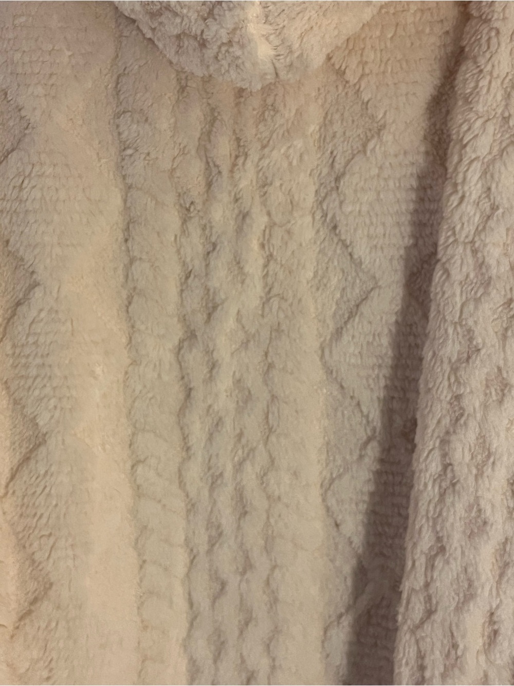 Women's Cream Sherpa Hood Teddy Jacket - Picture 5 of 7